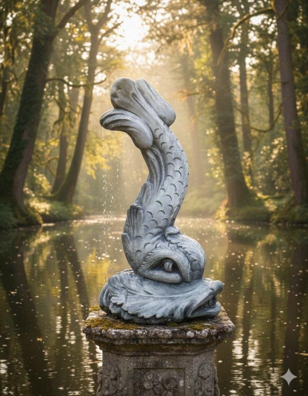 Fisch Brunnenfigur Gartendekoration